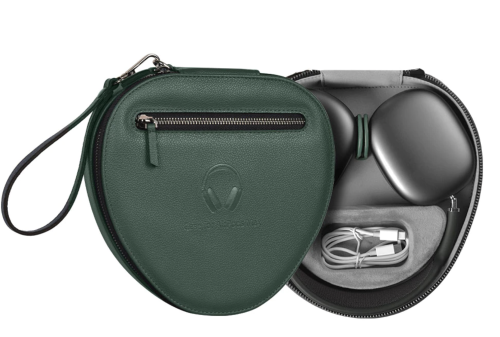 WIWU Skórzane Eleganckie Etui Ochronne do AirPods Max zielone