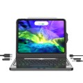 JIUYU Mocne Etui Podświetlana Klawiatura do iPad Pro 11 2021/2020 /2018