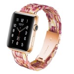 Piękna Bransoleta Żywica Stal Nierdzewna do Apple Watch 38mm/40mm czerwona 