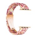 Piękna Bransoleta Żywica Stal Nierdzewna do Apple Watch 38mm/40mm czerwona
