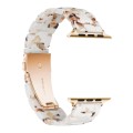 Piękna Bransoleta Żywica Stal Nierdzewna do Apple Watch 38mm/40mm nugat