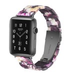 Piękna Bransoleta Żywica Stal Nierdzewna do Apple Watch 38mm/40mm fioletowa