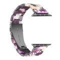 Piękna Bransoleta Żywica Stal Nierdzewna do Apple Watch 38mm/40mm fioletowa