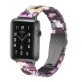 Piękna Bransoleta Żywica Stal Nierdzewna do Apple Watch 42mm/44mm fioletowa