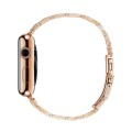 Piękna Bransoleta Żywica Stal Nierdzewna do Apple Watch 42mm/44mm jedwabno-biała