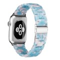 Piękna Bransoleta Żywica Stal Nierdzewna do Apple Watch 38mm/40mm błękitna