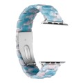 Piękna Bransoleta Żywica Stal Nierdzewna do Apple Watch 38mm/40mm błękitna