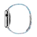 Piękna Bransoleta Żywica Stal Nierdzewna do Apple Watch 42mm/44mm błękitna