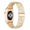 Piękna Bransoleta Żywica Stal Nierdzewna do Apple Watch 42mm/44mm ivory