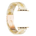 Piękna Bransoleta Żywica Stal Nierdzewna do Apple Watch 42mm/44mm ivory
