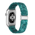 Piękna Bransoleta Żywica Stal Nierdzewna do Apple Watch 38mm/40mm zielona