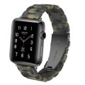 Piękna Bransoleta Żywica Stal Nierdzewna do Apple Watch 42mm/44mm zielona army green