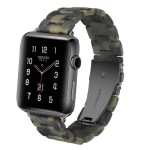 Piękna Bransoleta Żywica Stal Nierdzewna do Apple Watch 42mm/44mm zielona army green