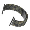 Piękna Bransoleta Żywica Stal Nierdzewna do Apple Watch 38mm/40mm zielona army green
