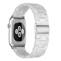 Piękna Bransoleta Żywica Stal Nierdzewna do Apple Watch 42mm/44mm perłowa