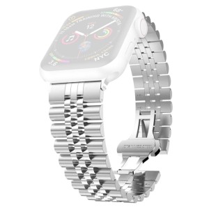 Piękna Bransoleta ze Stali Nierdzewnej do Apple Watch 38mm/40mm srebrna