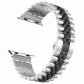 Piękna Bransoleta ze Stali Nierdzewnej do Apple Watch 42mm/44mm srebrno-czarna