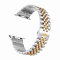 Piękna Bransoleta ze Stali Nierdzewnej do Apple Watch 42mm/44mm srebrno-różowa
