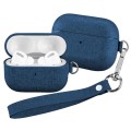 MOMAX Piękne Etui z Paskiem do AirPods Pro granatowe