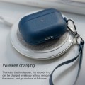 MOMAX Piękne Etui z Paskiem do AirPods Pro granatowe