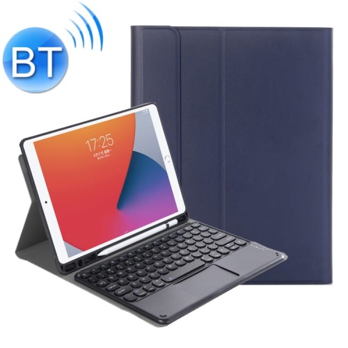 Etui Klawiatura TouchPad Pen Slot do Apple iPad Air 4 10.9 granatowe