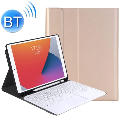 Etui Klawiatura TouchPad Pen Slot do Apple iPad Air 4 10.9 złote