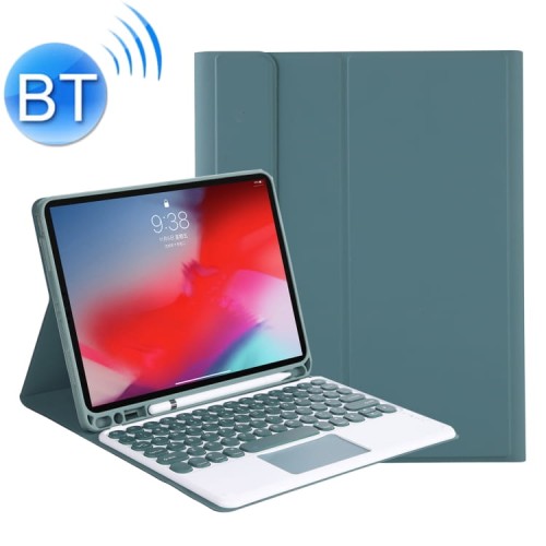 Etui Klawiatura TouchPad Pen Slot do Apple iPad Air 4 10.9 zielone
