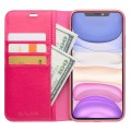 QIALINO Elegancki Skórzany Pokrowiec do iPhone 11 różowy