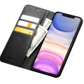 QIALINO Matowy Skórzany Pokrowiec do iPhone 11 czarny