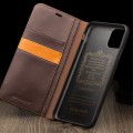 QIALINO Matowy Skórzany Pokrowiec do iPhone 11 brązowy