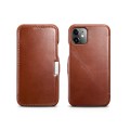 iCARER Skórzany Magnetyczny Pokrowiec iPhone 11 brązowy