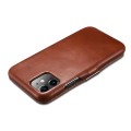iCARER Skórzany Magnetyczny Pokrowiec iPhone 11 brązowy