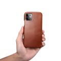 iCARER Skórzany Magnetyczny Pokrowiec iPhone 11 brązowy