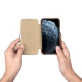 iCARER Skórzany Magnetyczny Pokrowiec iPhone 11 brązowy