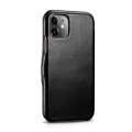 iCARER Skórzany Magnetyczny Pokrowiec iPhone 11 czarny