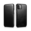 iCARER Skórzany Elegancki Pokrowiec iPhone 11 czarny