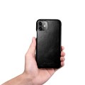 iCARER Skórzany Elegancki Pokrowiec iPhone 11 czarny