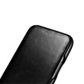 iCARER Skórzany Elegancki Pokrowiec iPhone 11 czarny