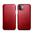 iCARER Skórzany Elegancki Pokrowiec iPhone 11 czerwony