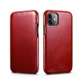 iCARER Skórzany Elegancki Pokrowiec iPhone 11 czerwony