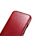iCARER Skórzany Elegancki Pokrowiec iPhone 11 czerwony