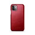 iCARER Skórzany Elegancki Pokrowiec iPhone 11 czerwony