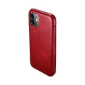 iCARER Skórzany Elegancki Pokrowiec iPhone 11 czerwony
