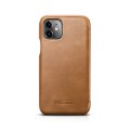iCARER Skórzany Elegancki Pokrowiec iPhone 11 brązowy jasny