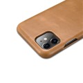iCARER Skórzany Elegancki Pokrowiec iPhone 11 brązowy jasny