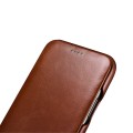 iCARER Skórzany Elegancki Pokrowiec iPhone 11 brązowy ciemny/czekoladowy