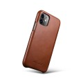 iCARER Skórzany Elegancki Pokrowiec iPhone 11 brązowy ciemny/czekoladowy