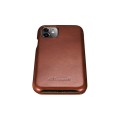 iCARER Skórzany Elegancki Pokrowiec iPhone 11 brązowy ciemny/czekoladowy