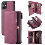 Etui Pokrowiec Portfel CASEME do iPhone 11 bordowy
