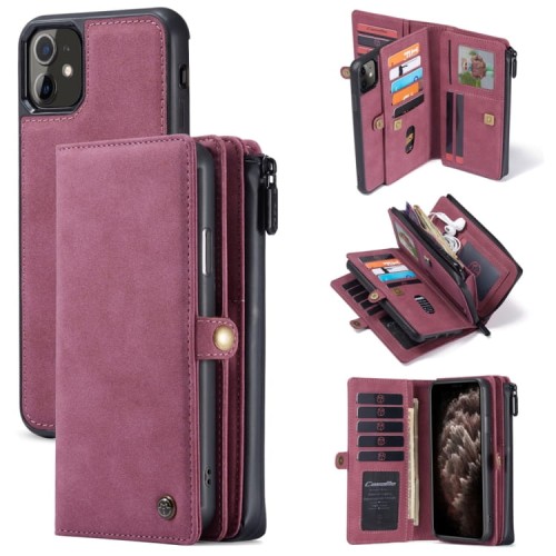 Etui Pokrowiec Portfel CASEME do iPhone 11 bordowy